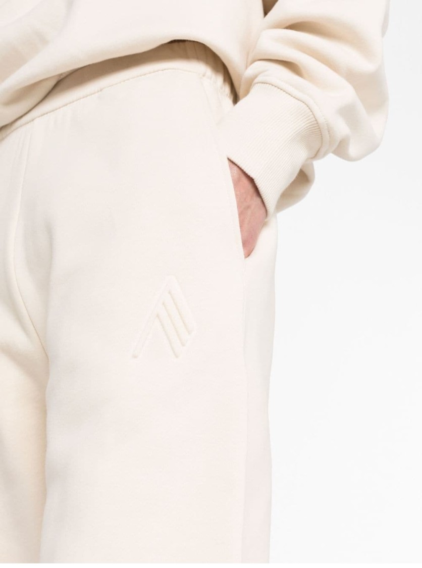 Attico Penny Logo-embossed Cotton Track Pants In White
