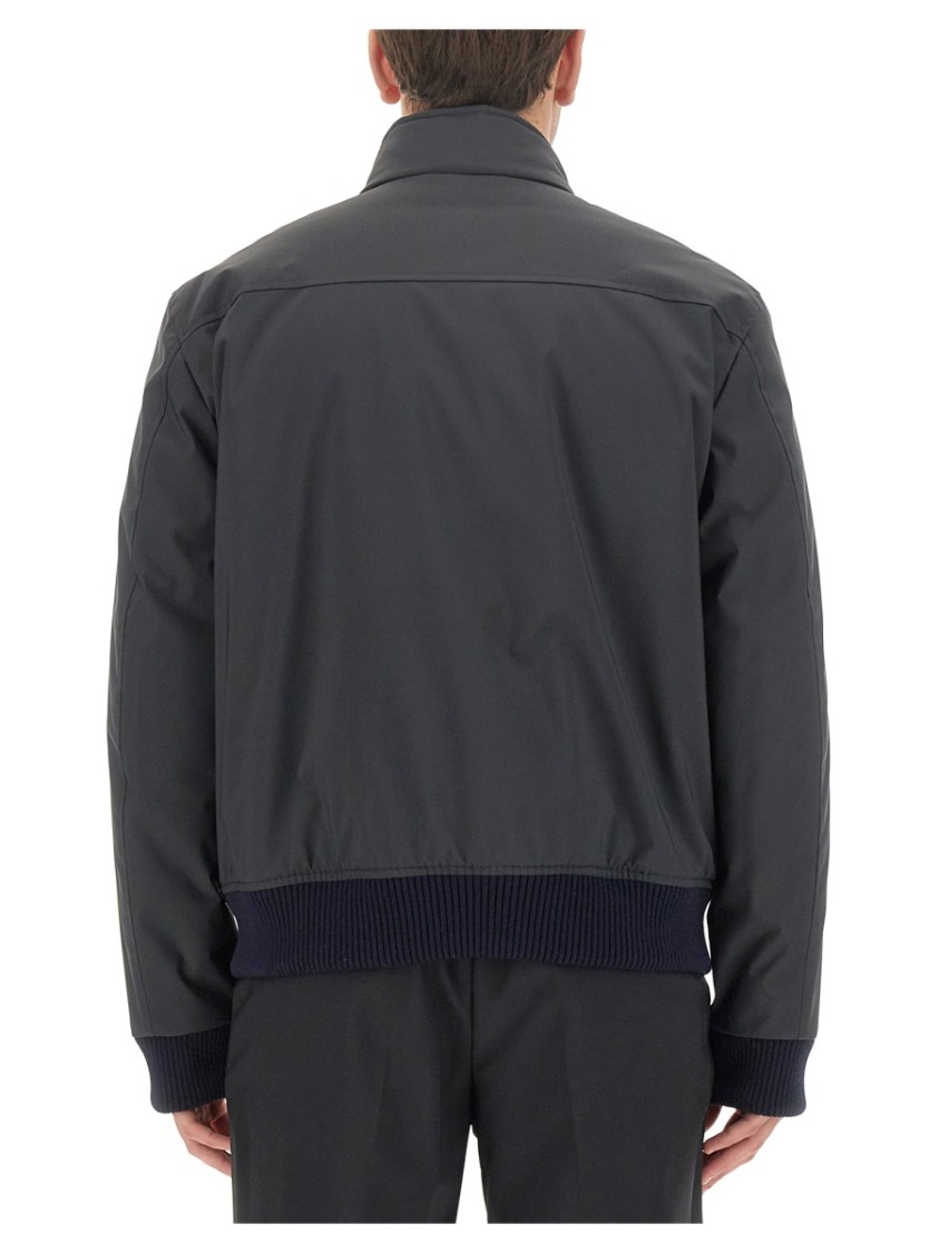 Fay Oversize Bomber Jacket Ribbed Finish