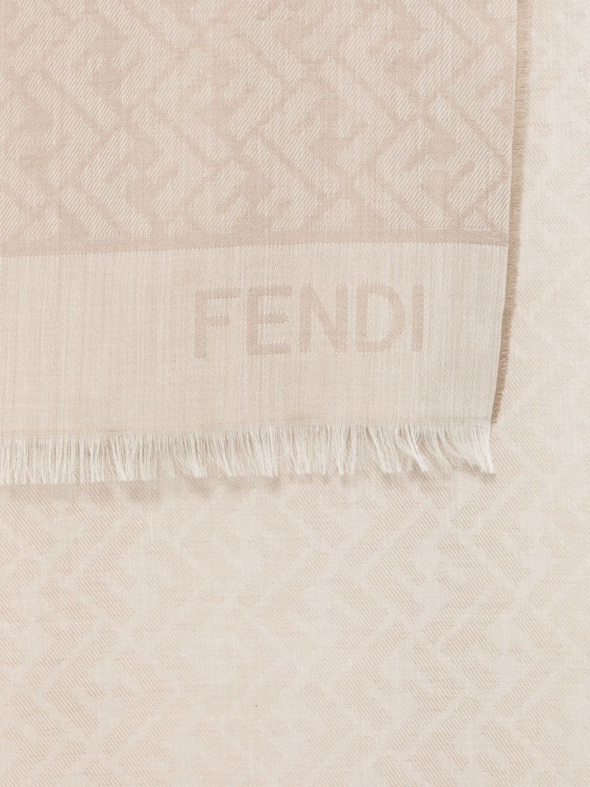 Fendi Dove Grey Cashmere-silk Veil Scarf In Gray