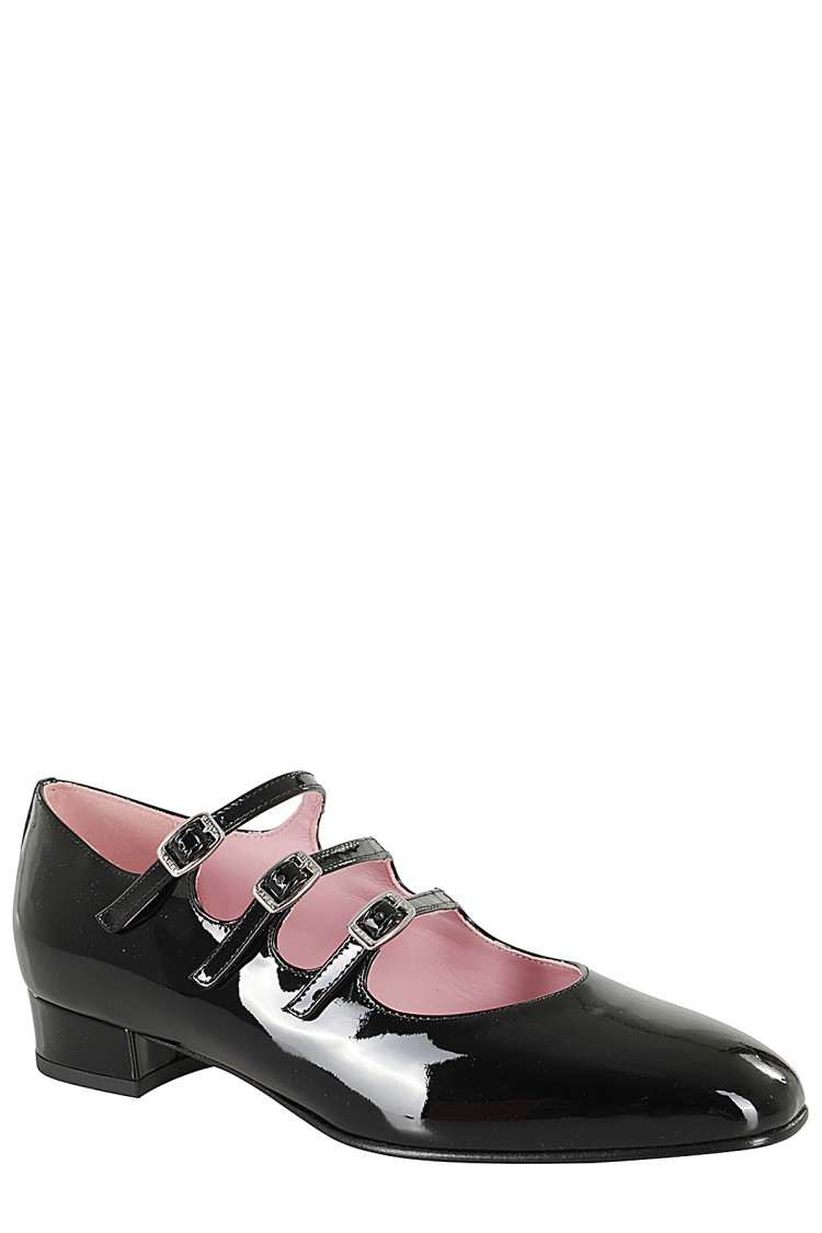 Carel Paris Timeless Mary Jane With Adjustable Straps And Low Heel In Black