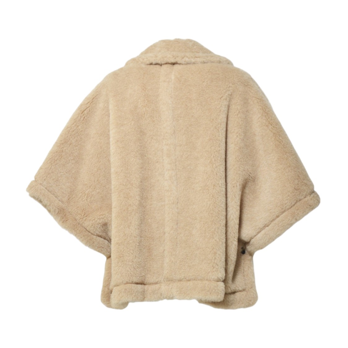 Max Mara Tenebre4 Teddy Alpaca Beige Cape In Neutrals
