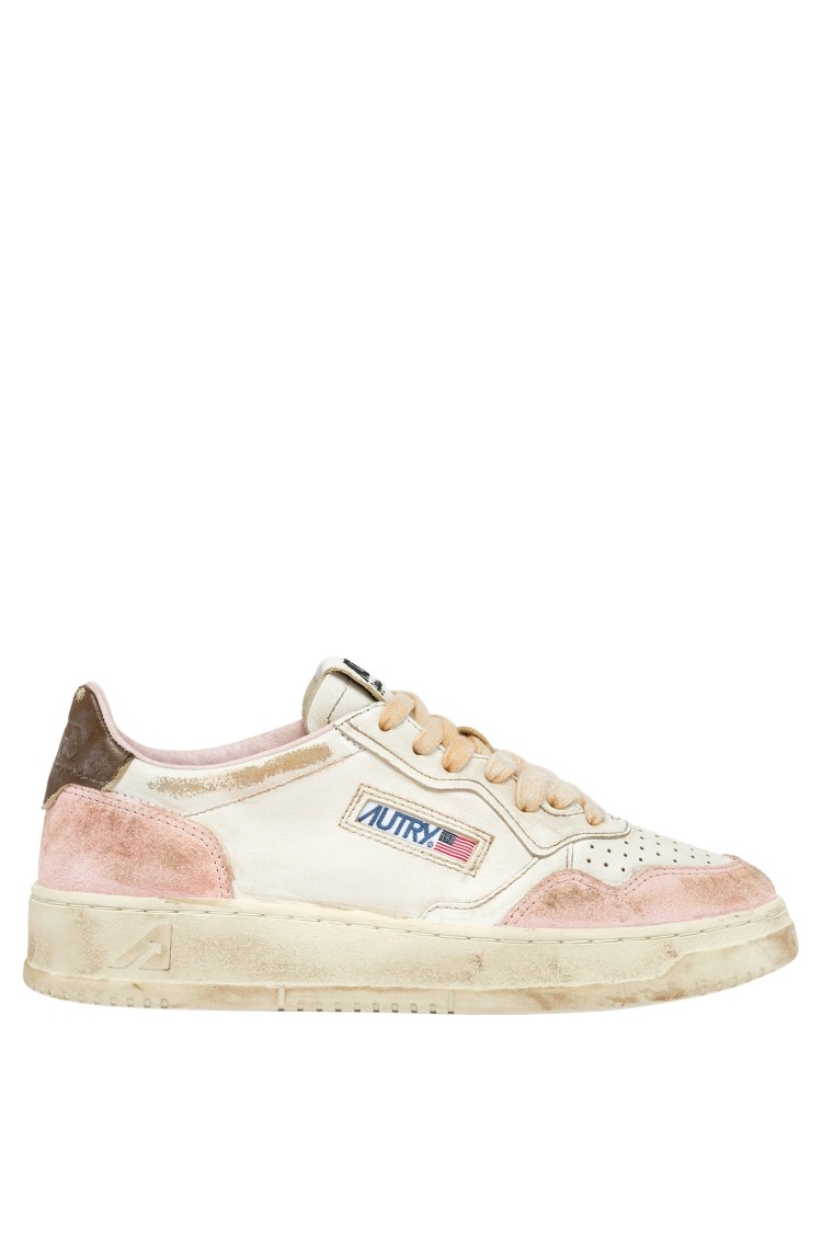 Autry Sup Vint Low Leat Suede In Multi