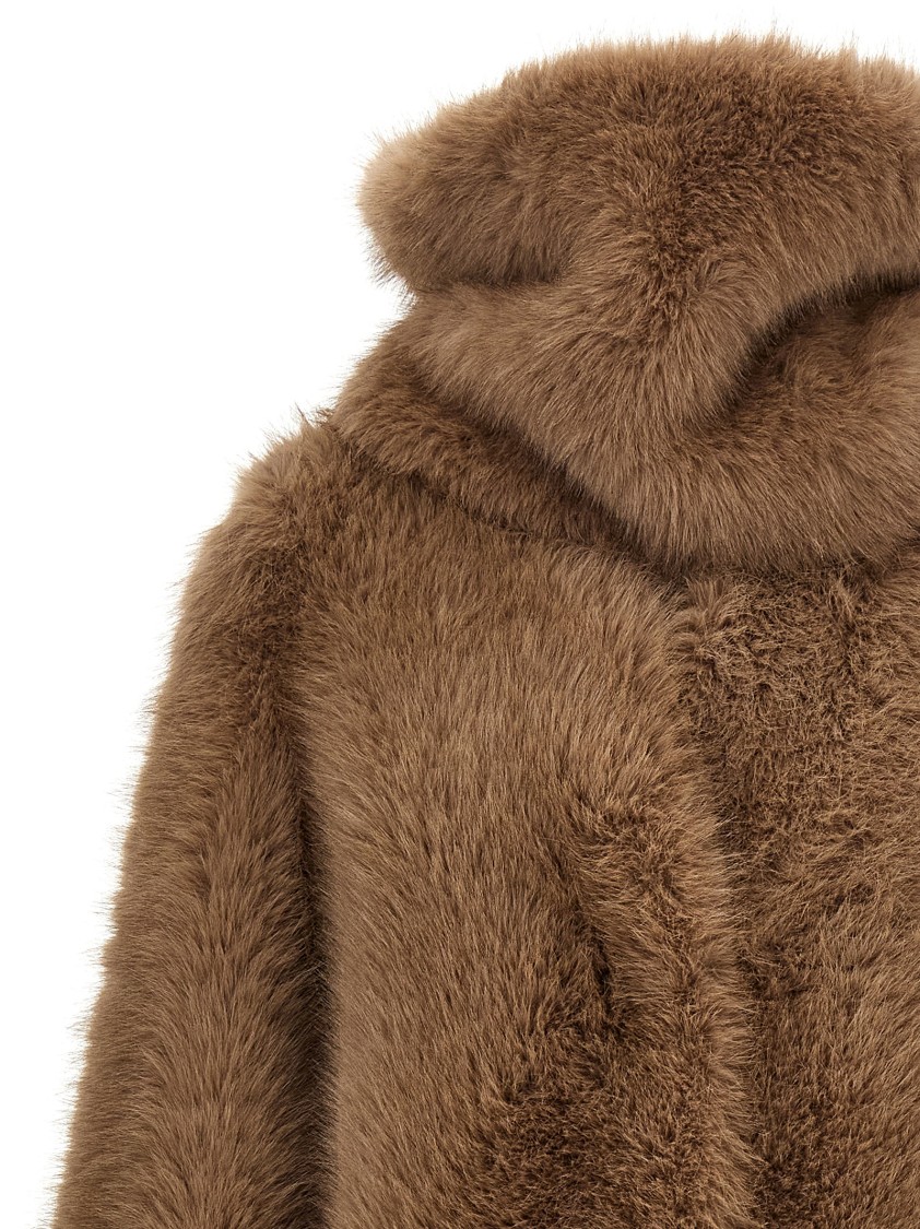 B&b Couture Biscuit Fur Brown In Brown