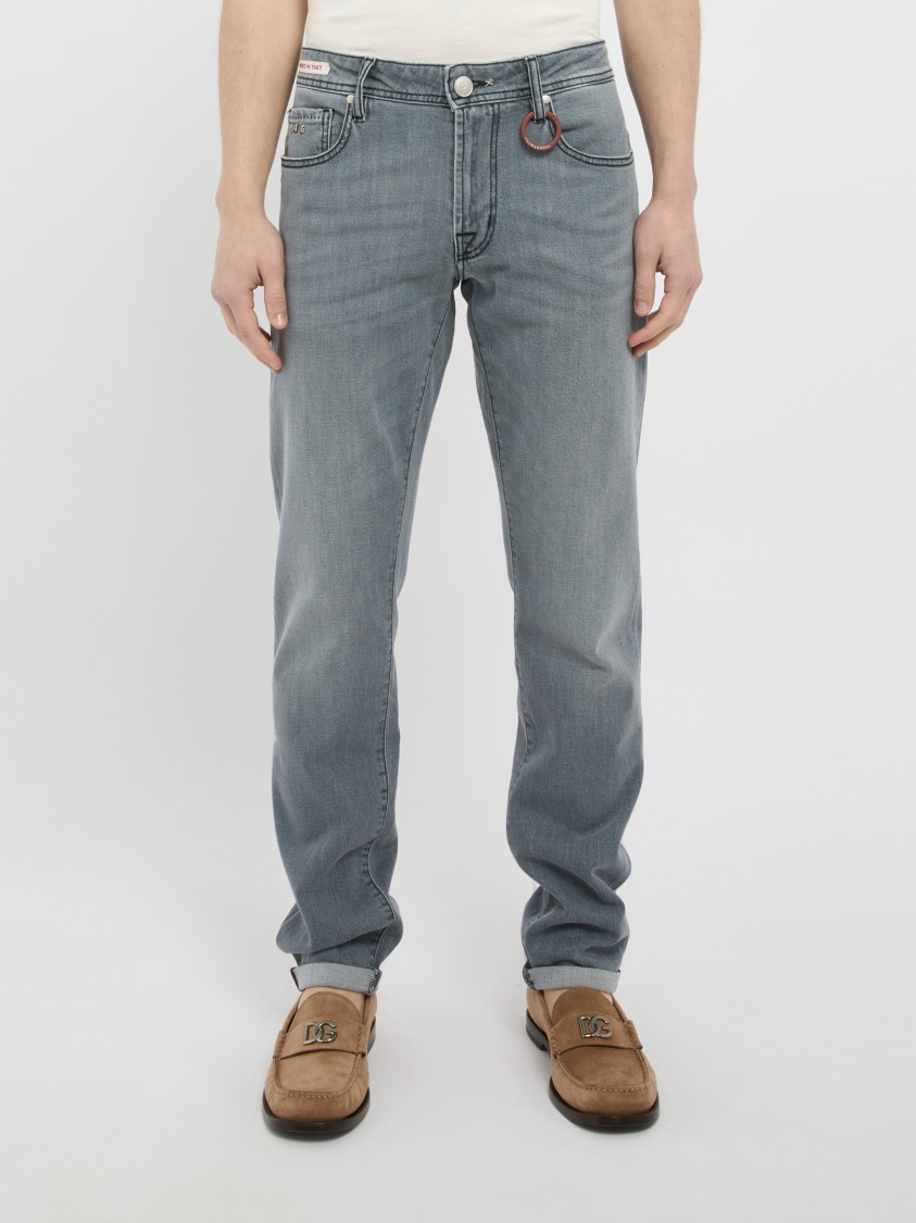 Tramarossa Grey 'michelangelo' Jeans In Cotton In Gray