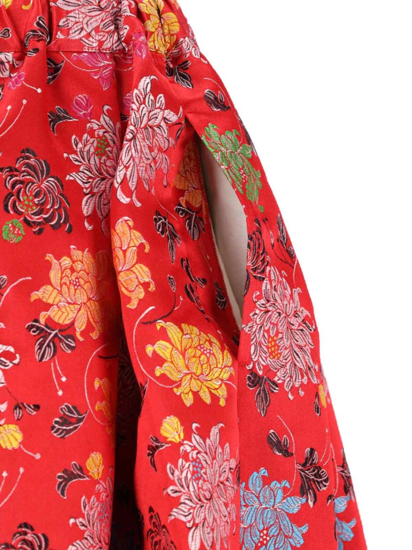COMME DES GARÇONS COMME DES GARÇONS FLARED MIDI SKIRT – RED