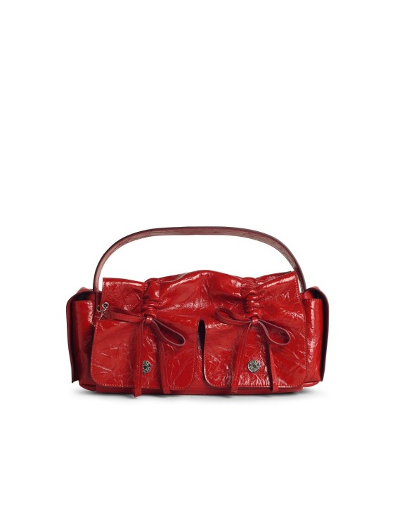 Acne Studios 'Multipocket' Shiny Red Leather Bag Shoulder