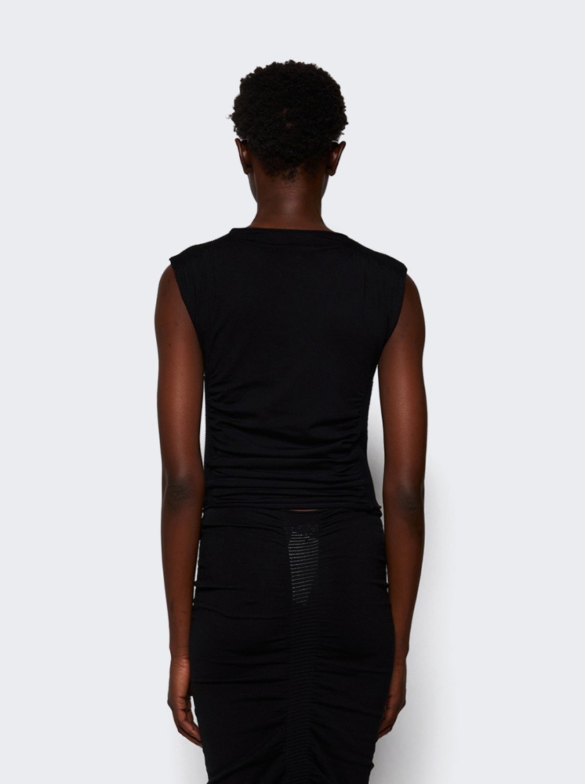Alexander Wang Ruched Tank Top Black In Black