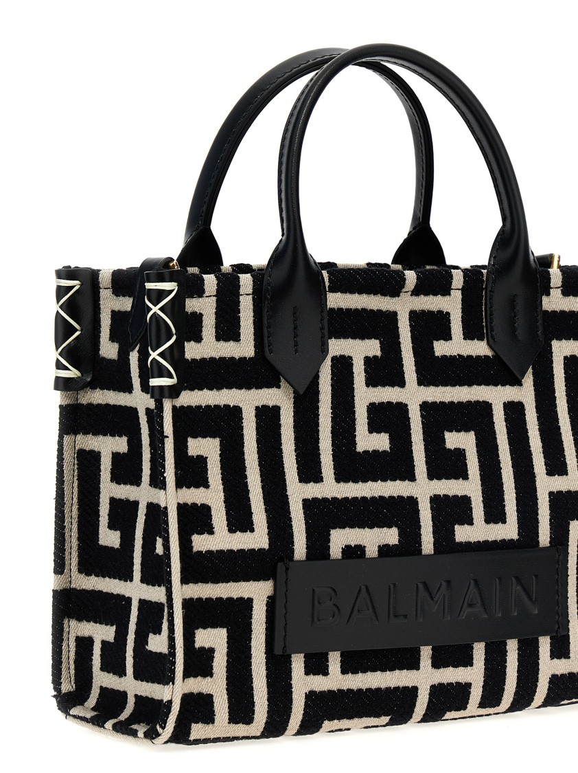 Balmain B-army Small' Shopping Bag In Black