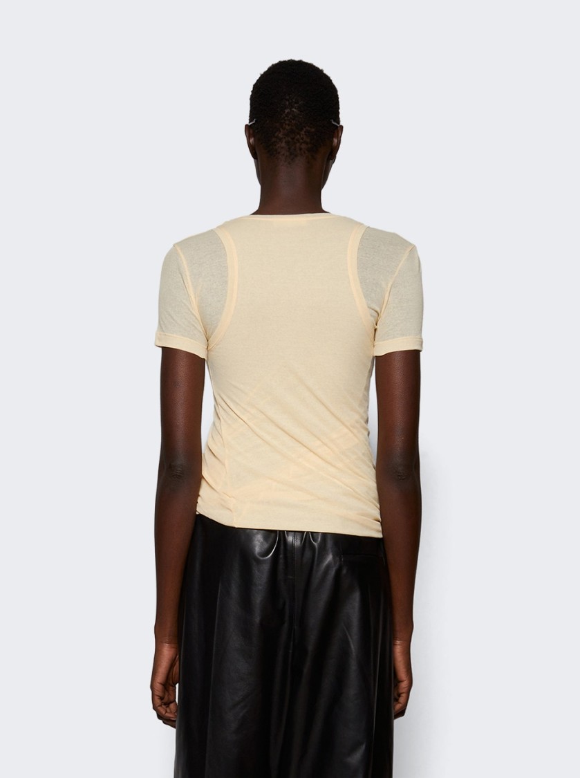 Shop Jil Sander Short Sleeve Top Bone In Neutrals