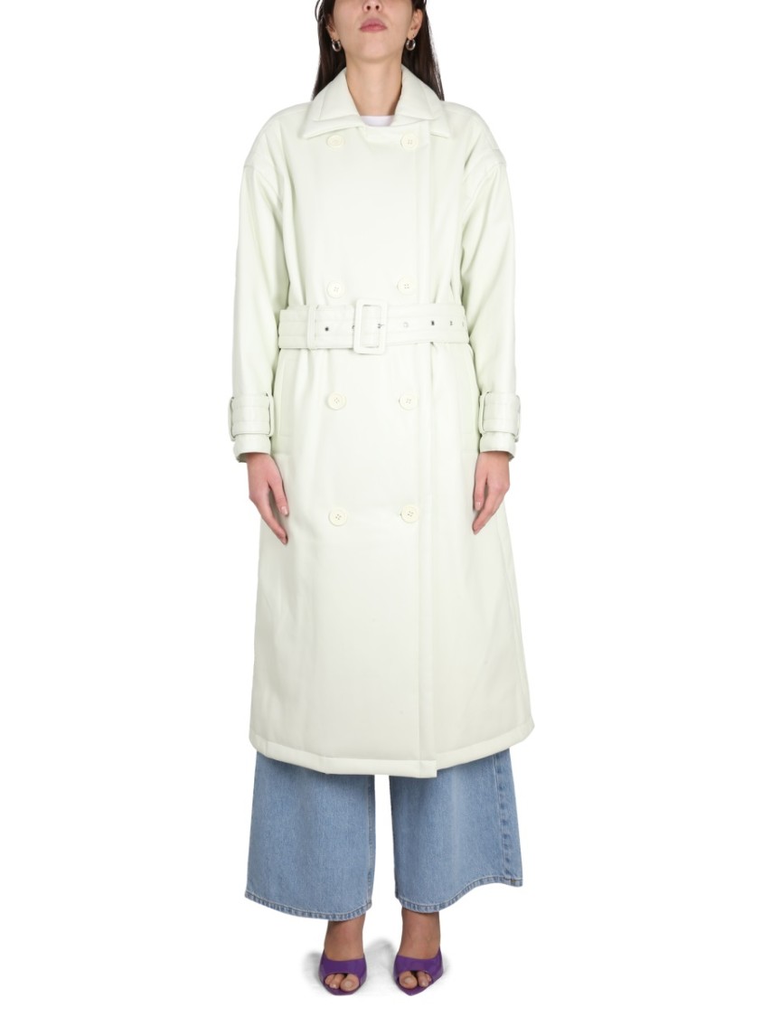 Stand Studio Emily Trench Coat In Green