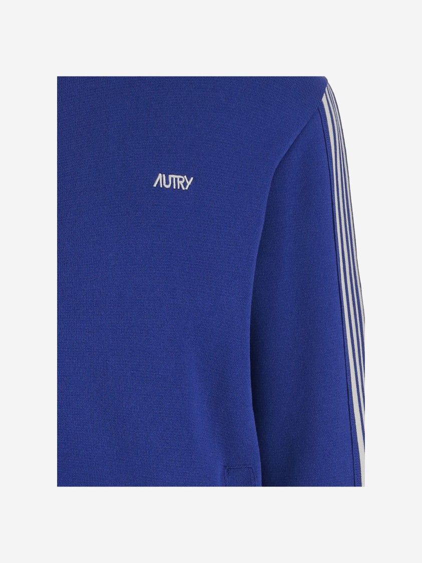 Shop Autry Viscose Blend Sweatshirt With Logo In Blue