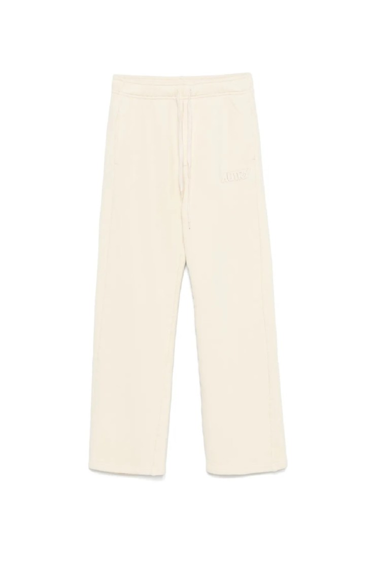 Autry Relaxed-fit Cotton Sweatpants With Drawstring Waist In Neutral