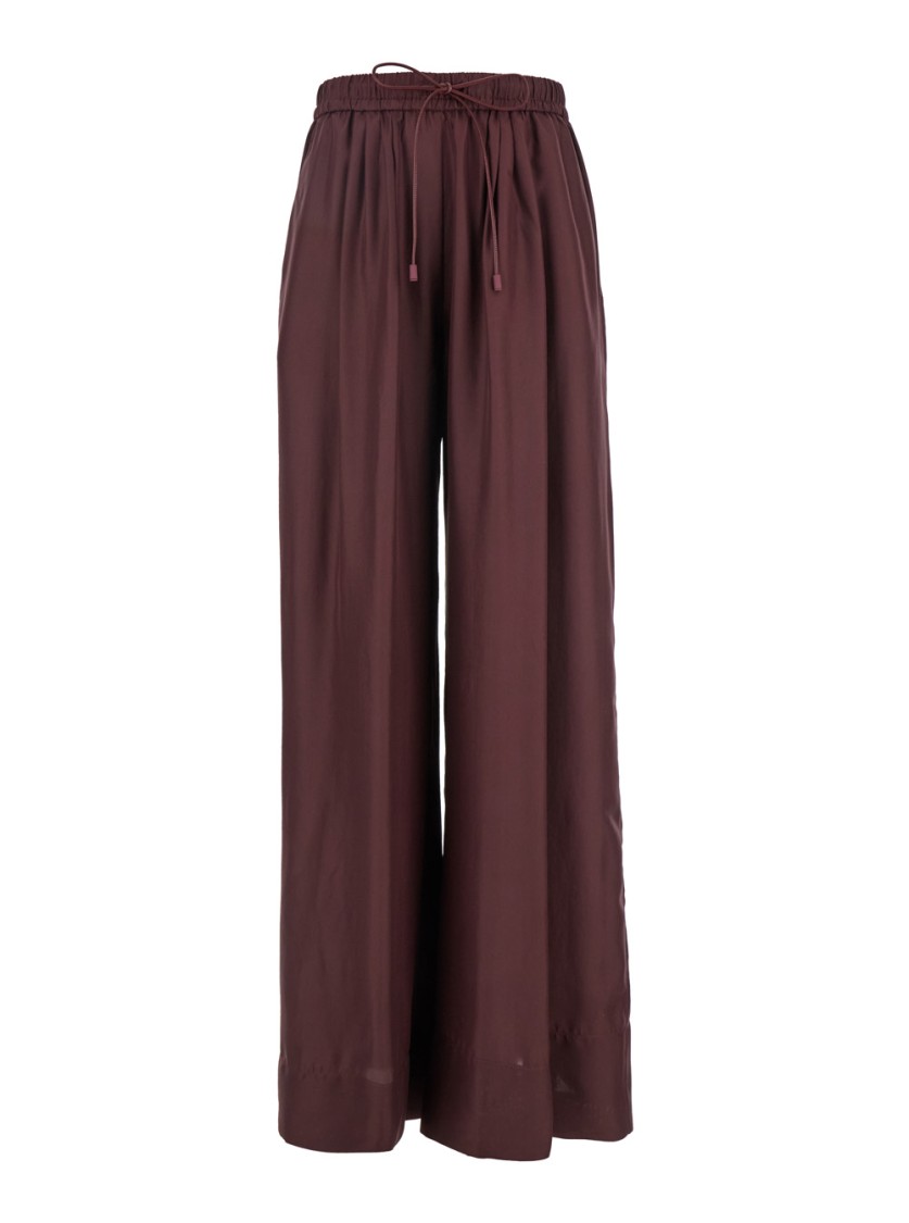 Shop Forte Forte Bordeaux Pants With Elastic Drawstring Waist