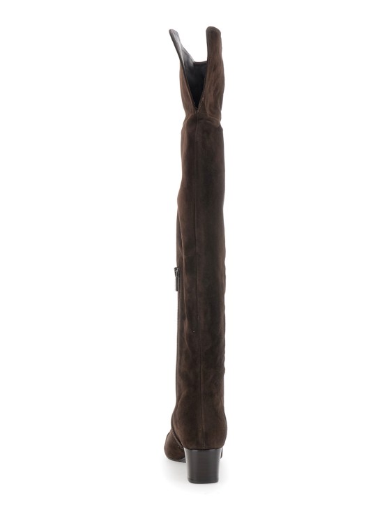 ブーツその他 Carel Paris Over-The-Knee Brown Calf Suede Boots Carel Paris Over-the-knee Brown Calf Suede Boots In Black