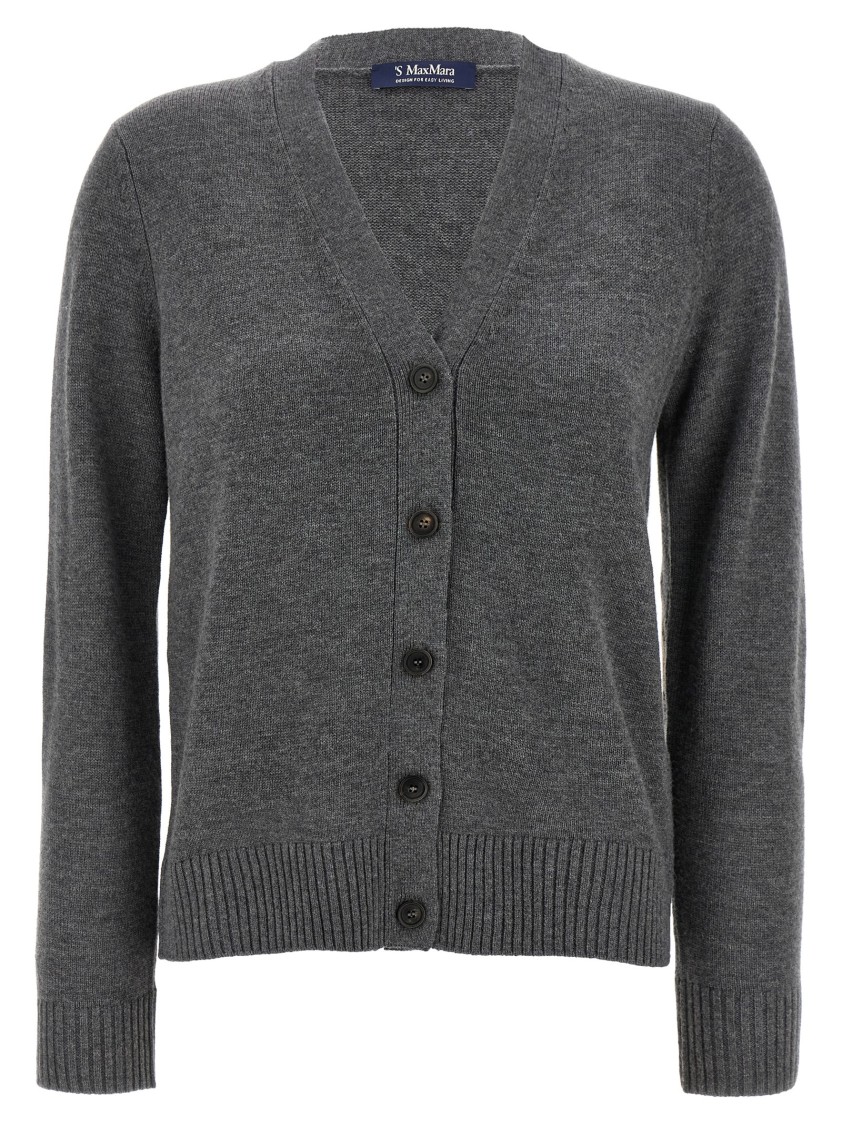 Max Mara 'apollo' Cardigan In Gray