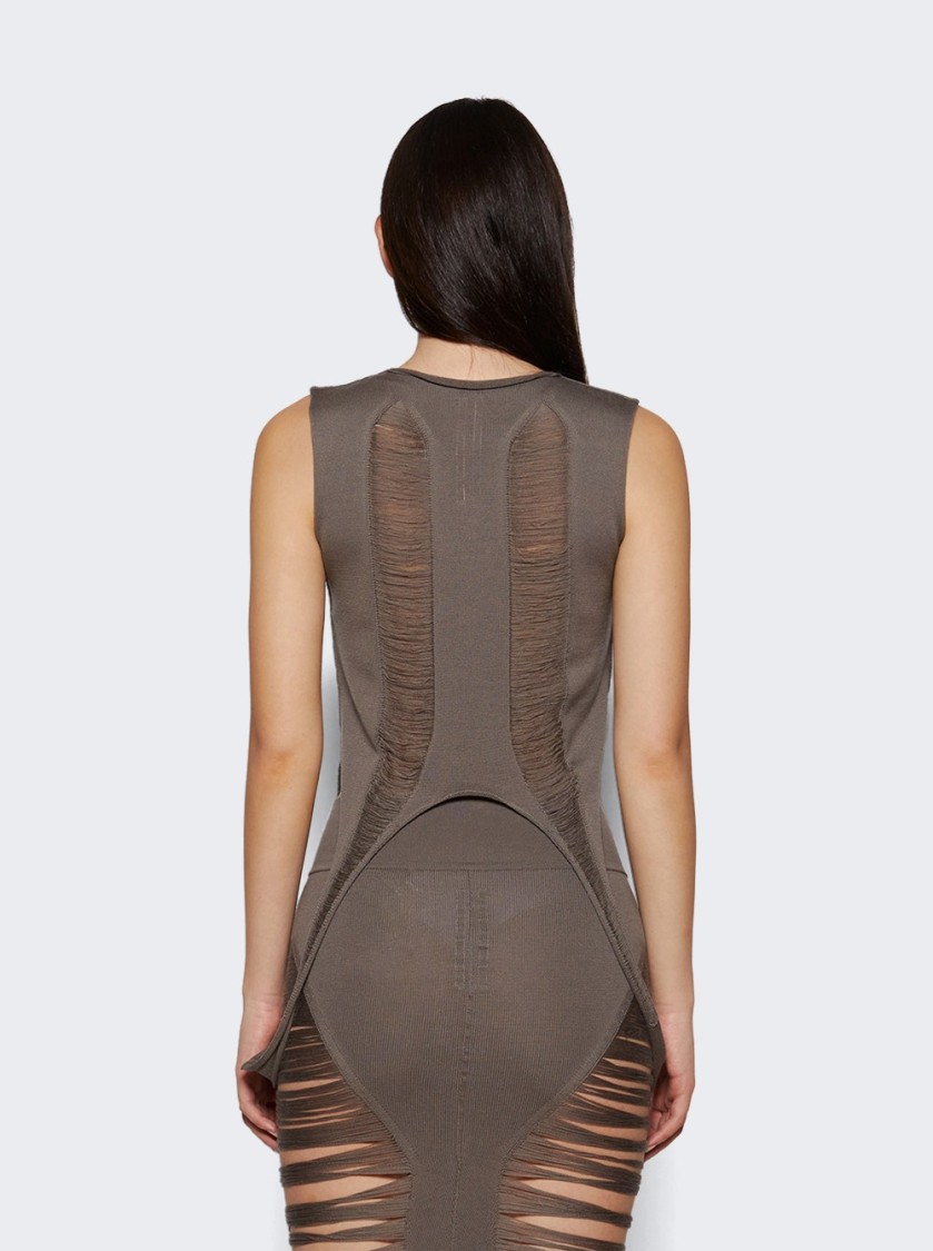 Rick Owens Gray Hollywood Tanja Tank Top In Gray