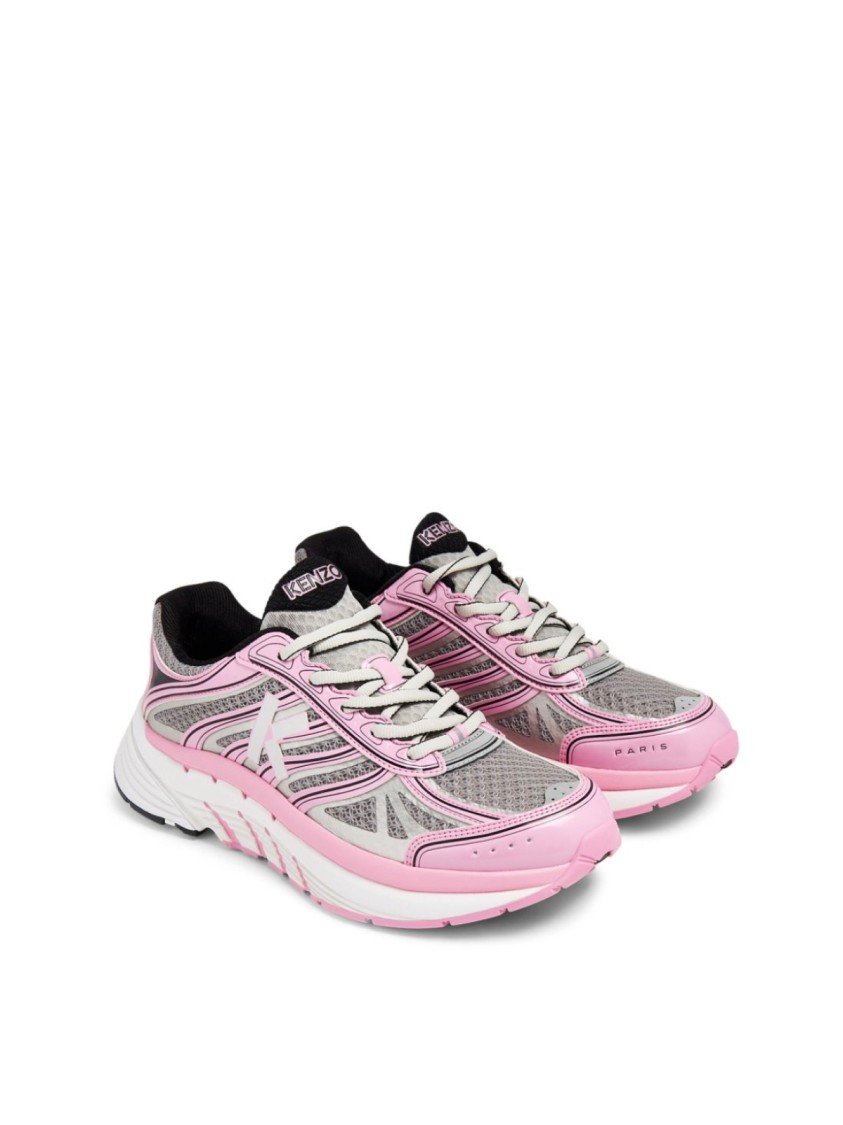 Kenzo Pace Tech Runner Logo Sneakers In Purple