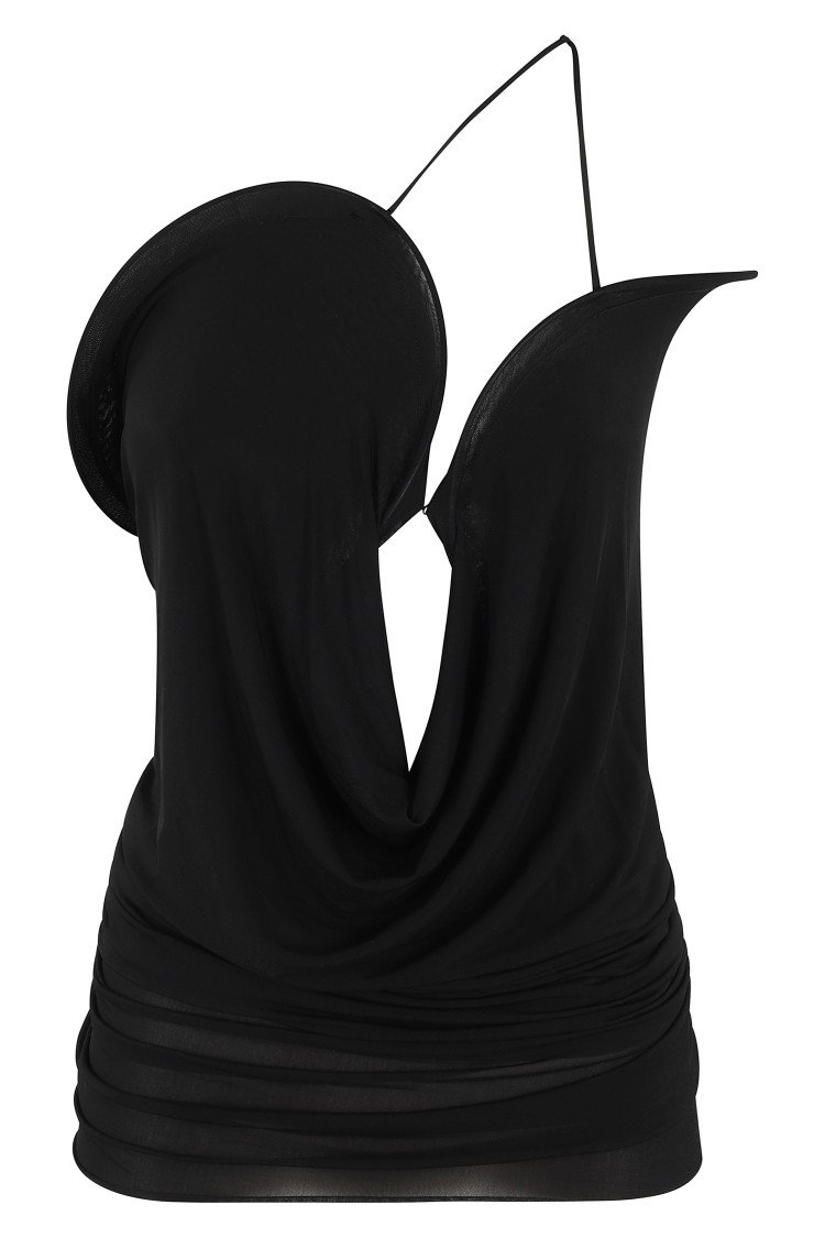 CHRISTOPHER ESBER CHRISTOPHER ESBER DEEP NECKLINE WAVE COIL TOP
