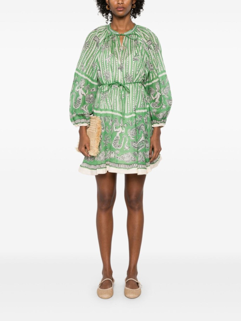 Alemais Lula Mini Dress In Green