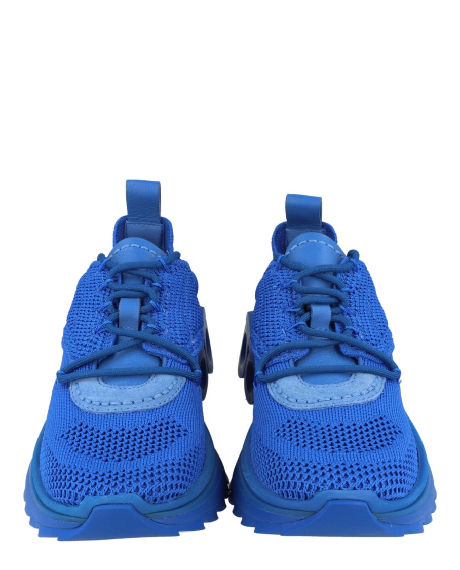 Ferragamo Nima Knit Sneakers In Blue