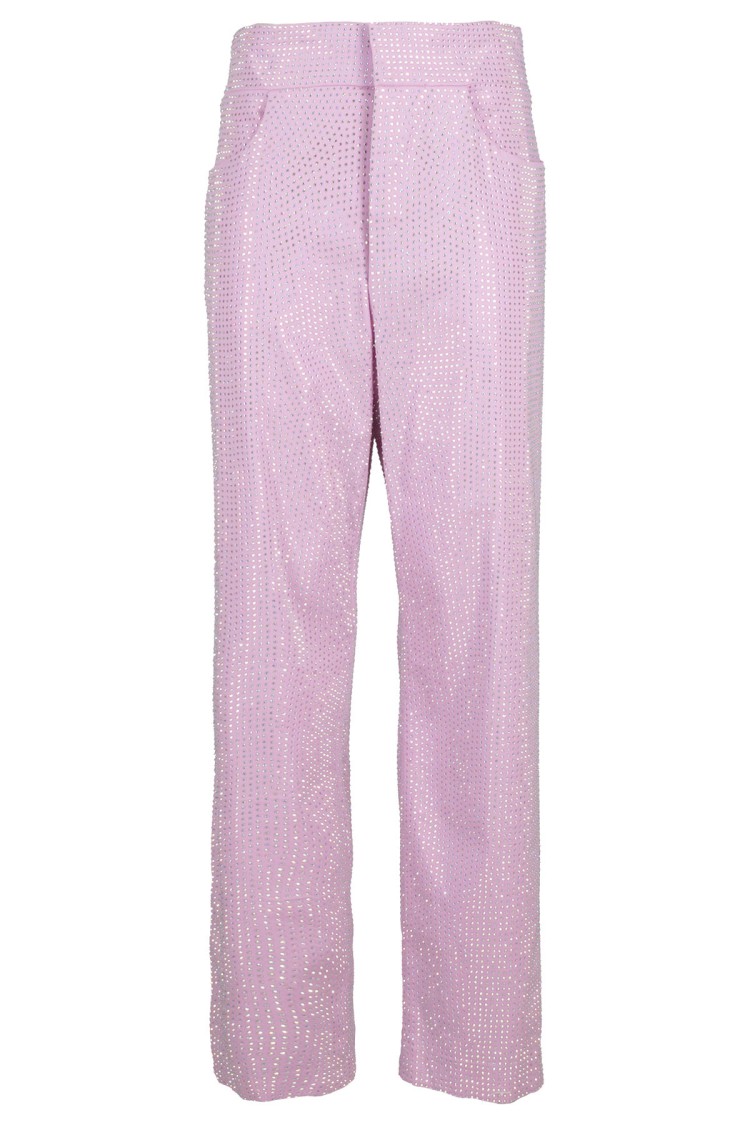 Giuseppe Di Morabito Wide-leg Pants With Crystals In Purple