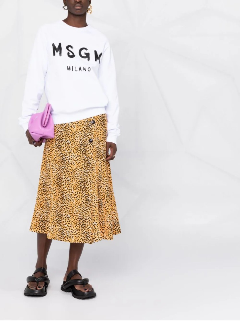 Msgm Relaxed-fit Sweatshirt With Bold Graphic Print