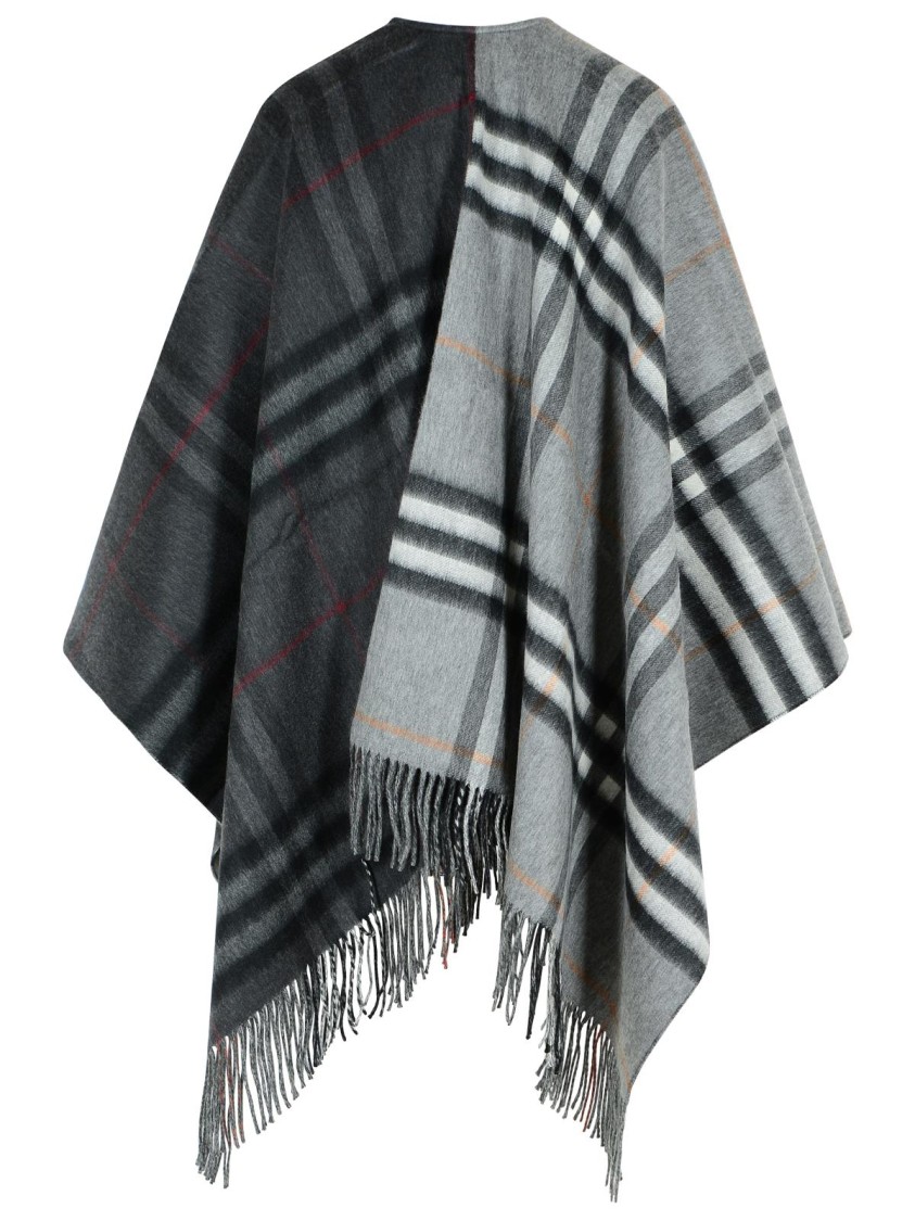 Burberry Grey Cashmere Blend Cape