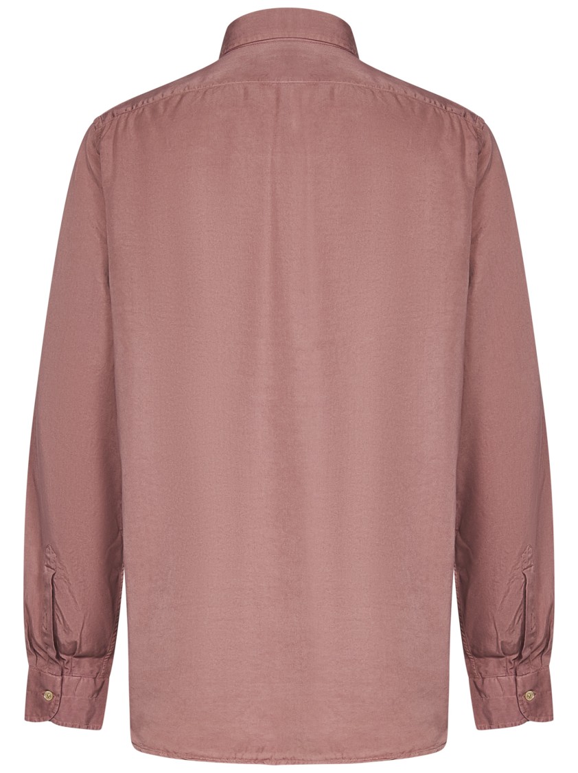 Boglioli Garment-dyed Long-sleeved Shirt With Classic Collar