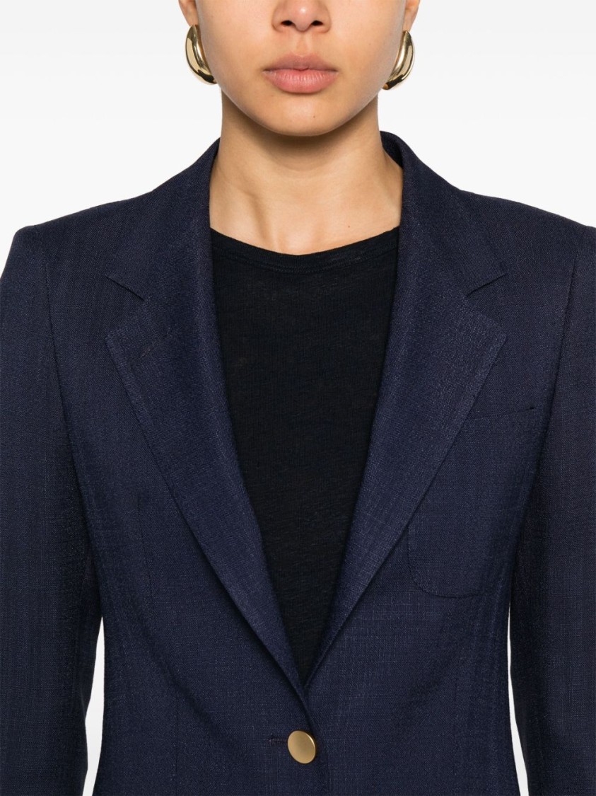 Tagliatore Tailored Blue Blazer With Gold-tone Buttons In Blue