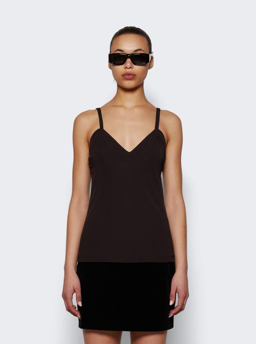 Jil Sander Sleeveless Top Chocolate Brown In Brown