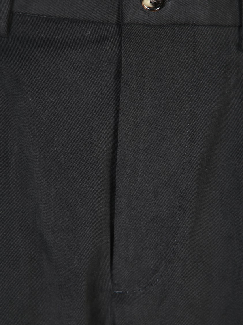 Dell'oglio Straight-leg Black Trousers With Smooth Finish In Black