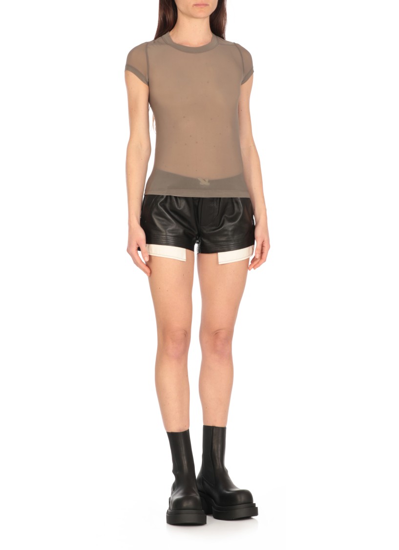Shop Rick Owens Fitted Sheer Grey T-shirt