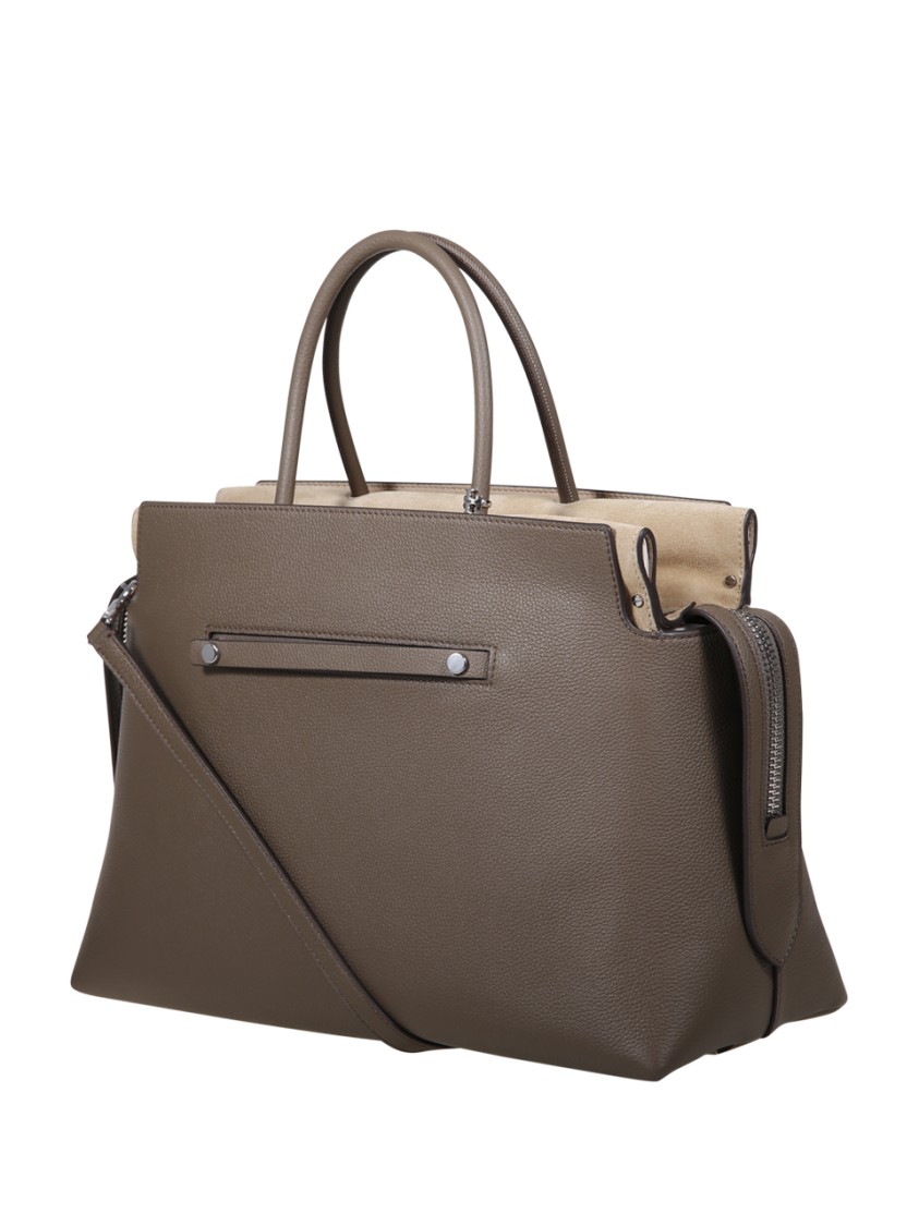 Tory Burch Mercer Pebbled Large Satchel In Brown