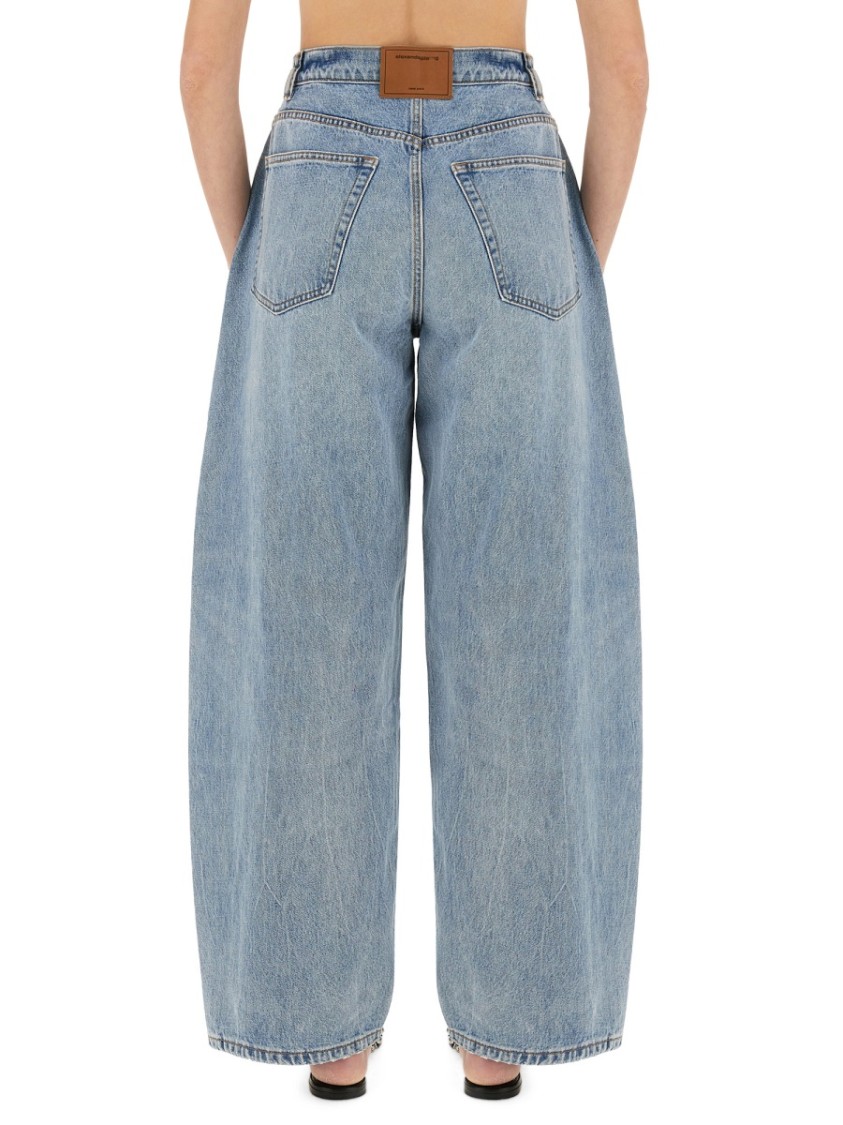 Alexander Wang Oversized Rounded Jeans In Blue