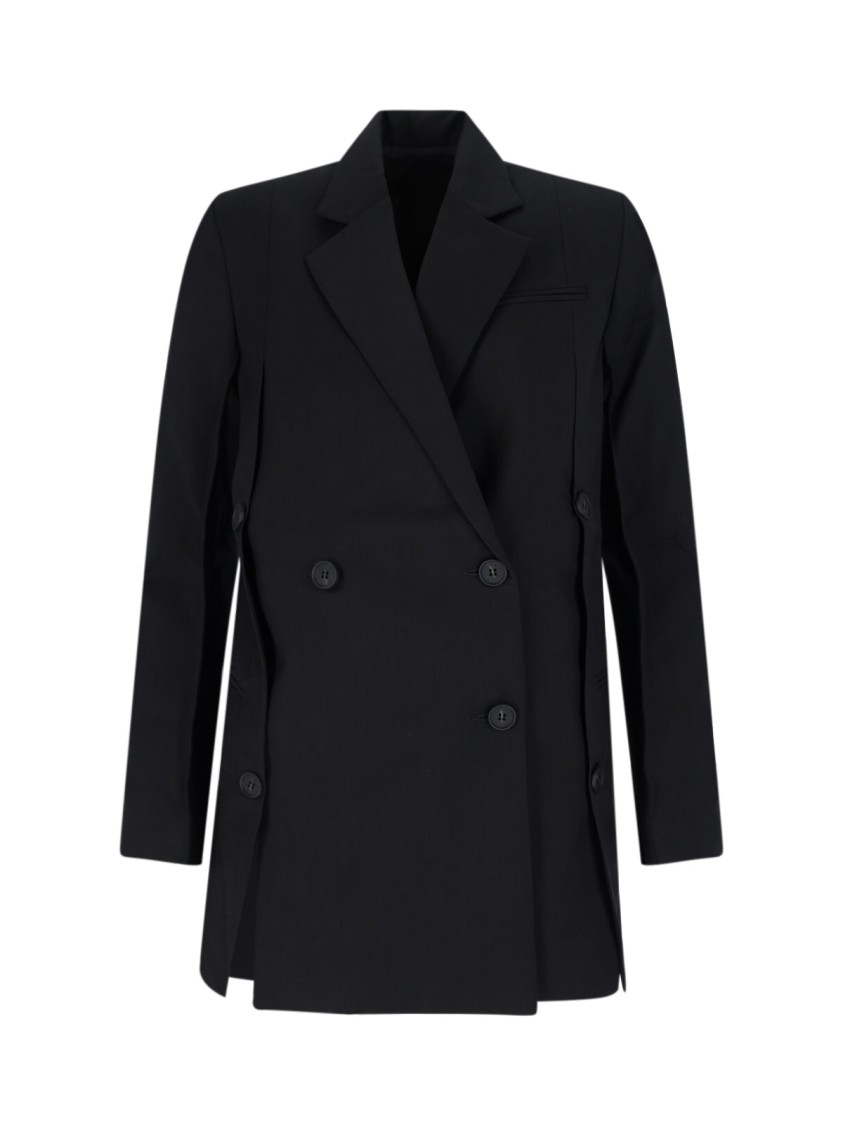 Eudon Choi Tailored Black Jacket With Minimalist Design And Classic Collar In Black