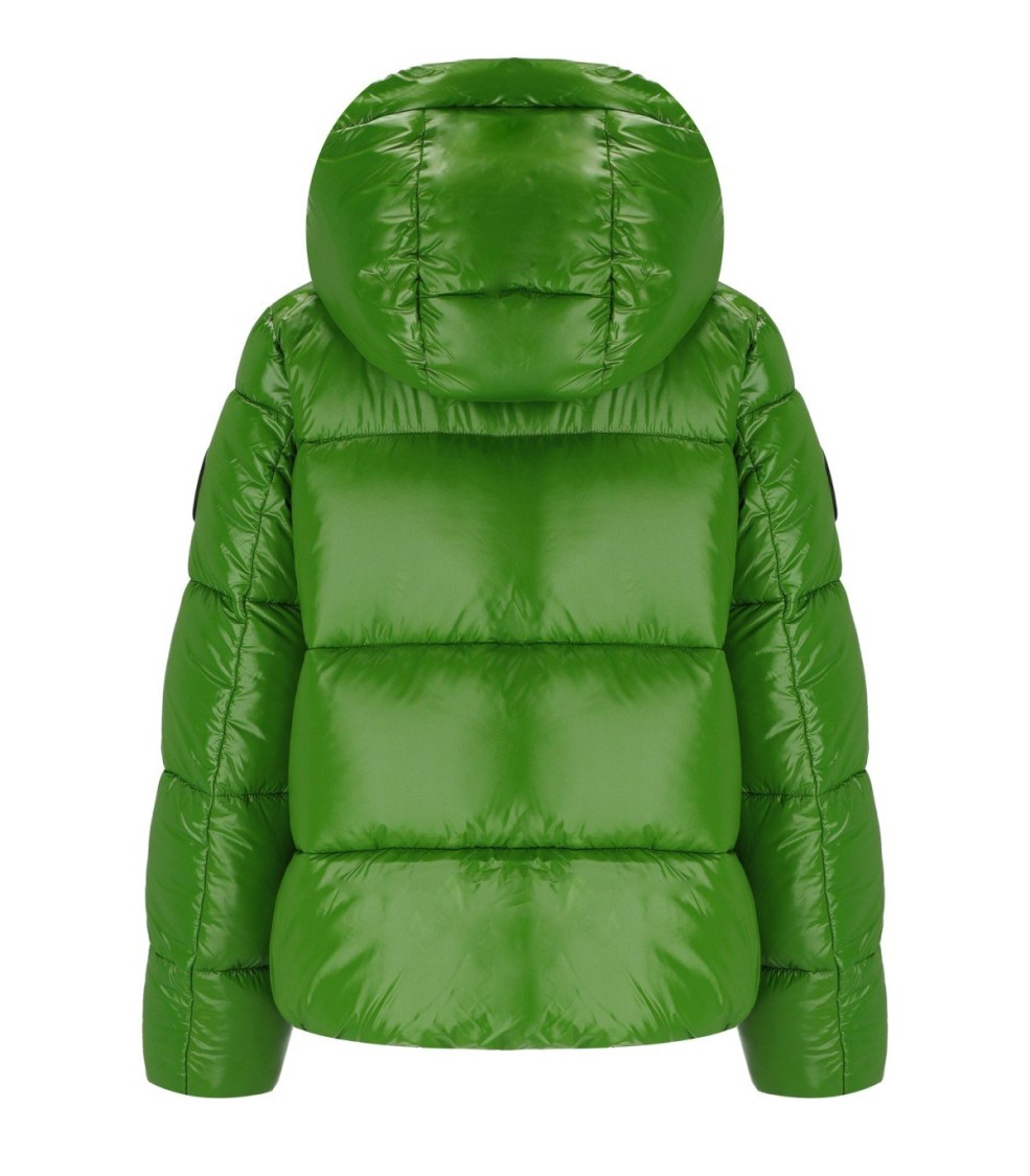 Save The Duck Biddy Green Hodded Padded Jacket In Green