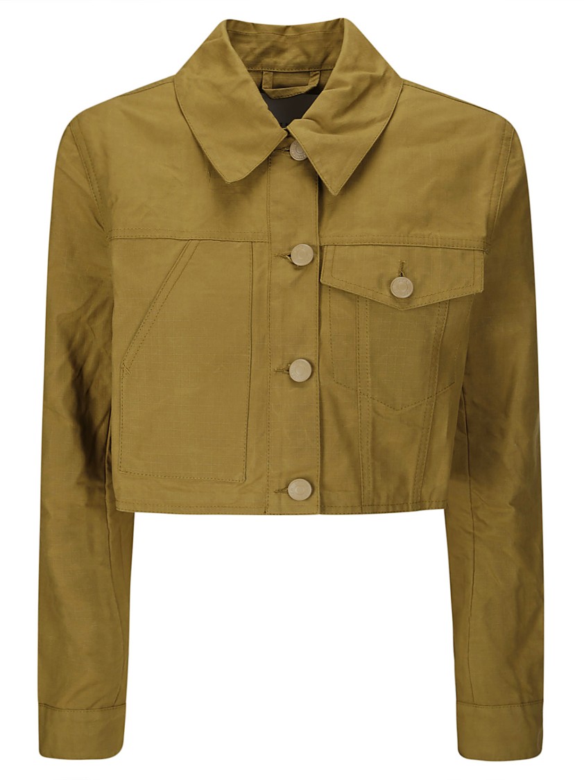 Cecilie Bahnsen Gracie Jacket Ripstop Cotton Ochre In Brown