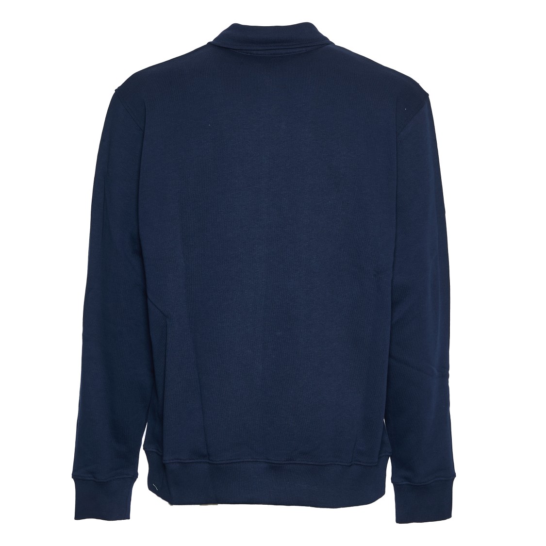 Department Five Polo Collar Pullover With Half-zip Closure In Blue