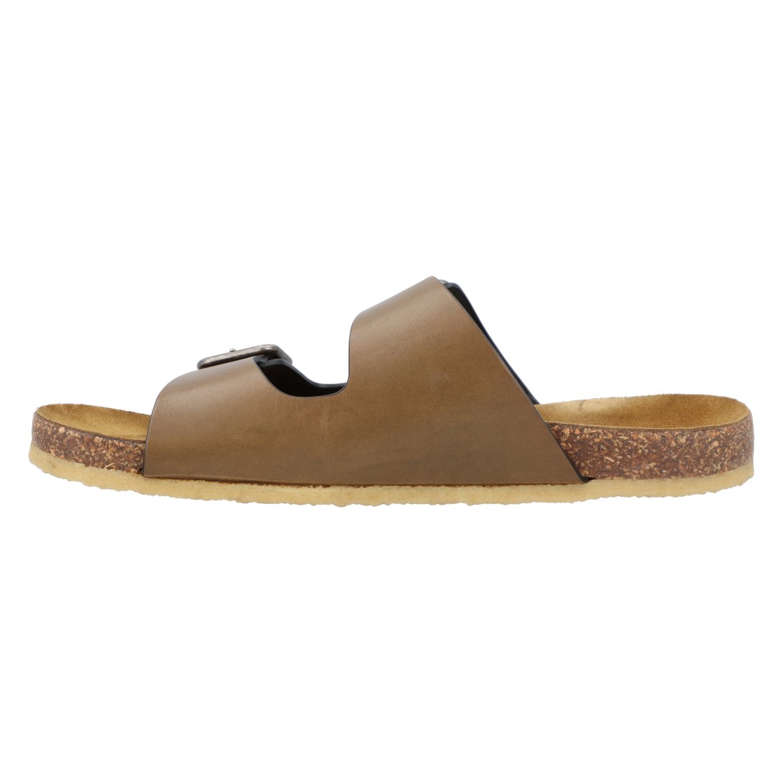 Saint Laurent Smooth Leather "jimmy" Flat Sandals In Brown