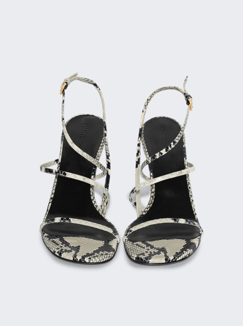 Khaite Loop Snake-effect Leather Sandals