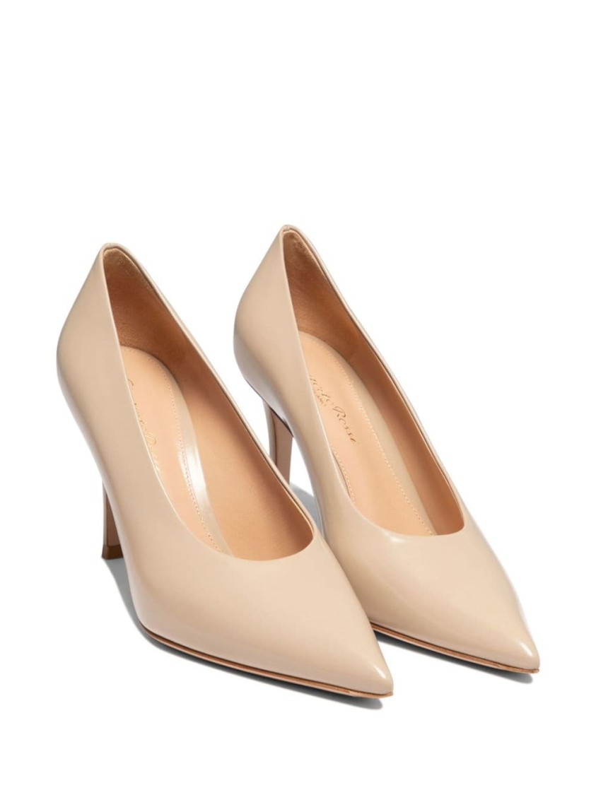 GIANVITO ROSSI GIANVITO ROSSI BEIGE POINTED PUMPS