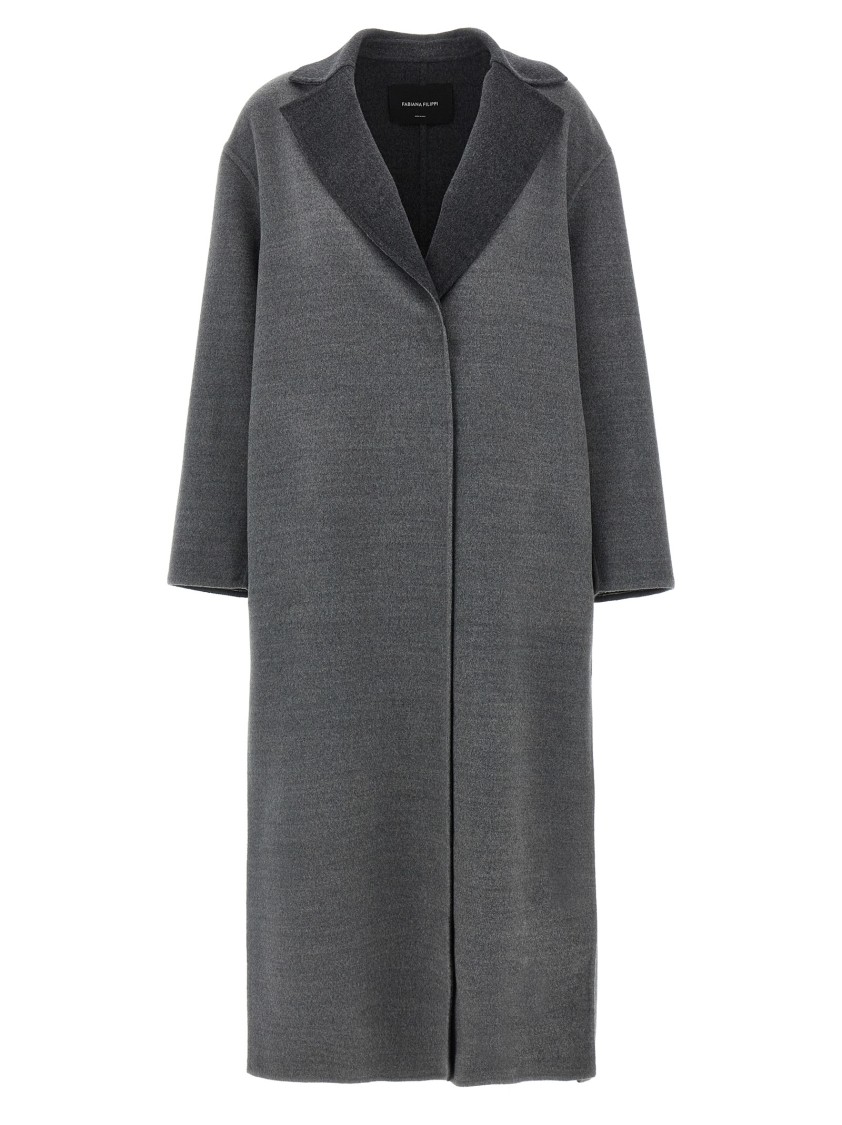 Fabiana Filippi Dressing Gown Coat Coats And Trench Coats Gray In Gray