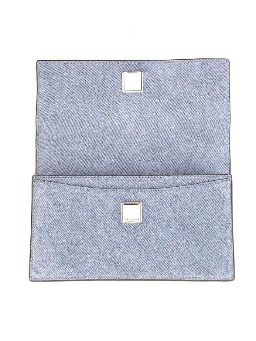 Tory Burch Suede "fleming" Bag In Blue