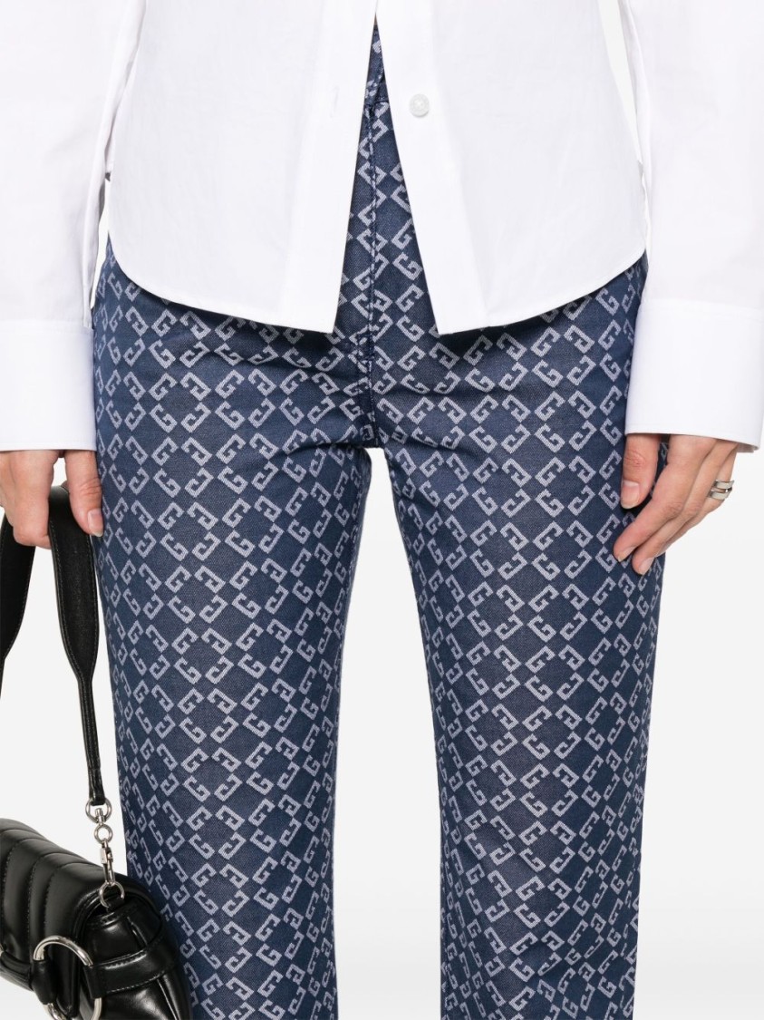 Givenchy High-waisted Tapered Jeans With Distinctive Pattern