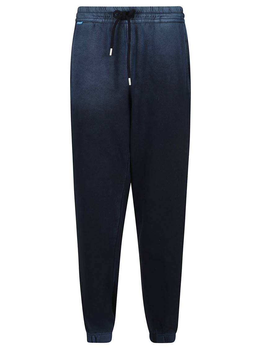 Cotton Citizen Navy Elastic Waistband Cotton Trousers In Blue