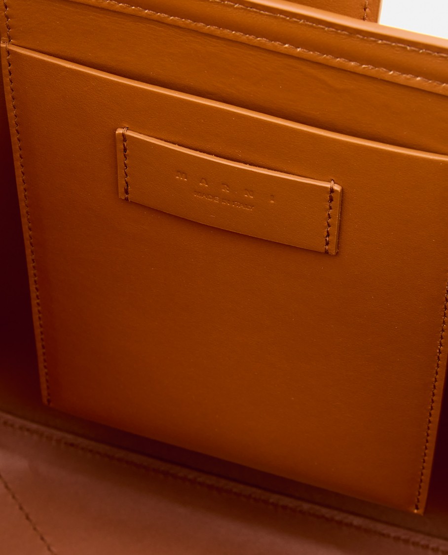 Shop Marni Riviera Mini Handbag In Brown