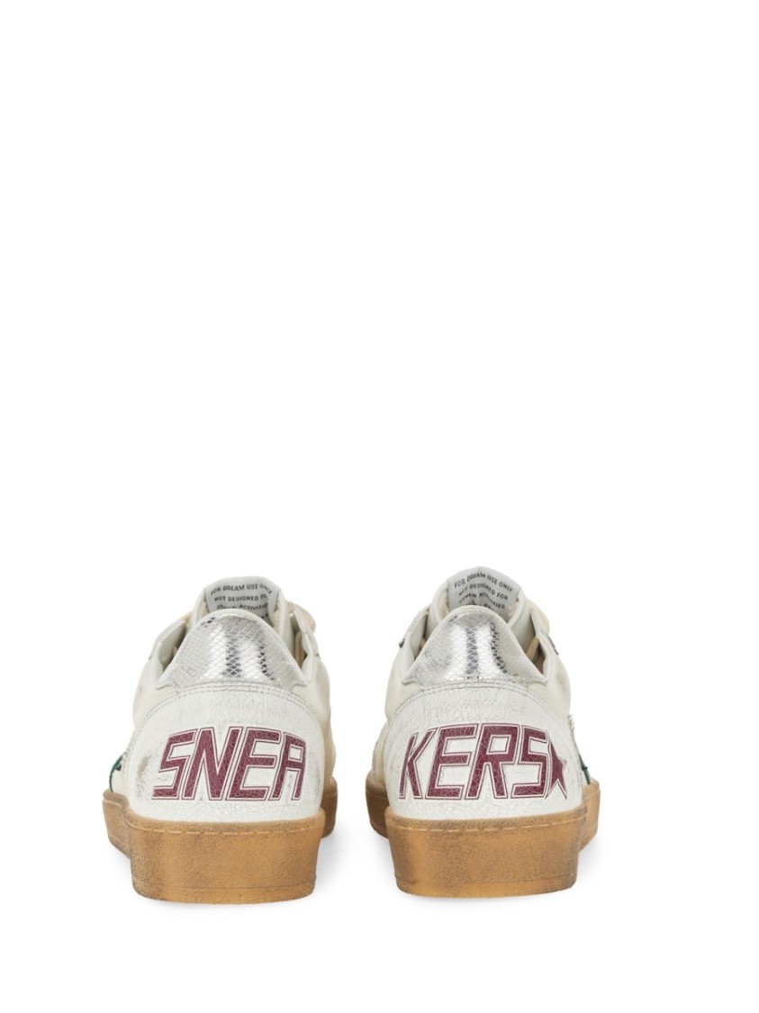 Golden Goose Leather Low Top Sneakers With Distressed Effect