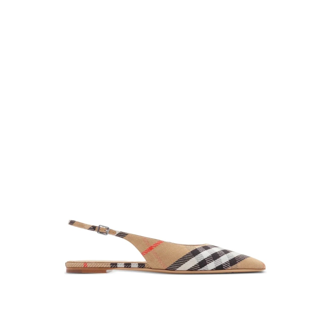 Burberry Check Birdie Slingback Ballerina Flats Women In Multi