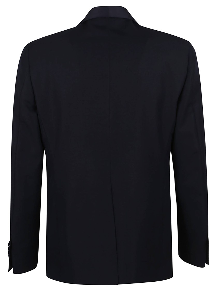 Lardini Tailored Blue Tuxedo Suit With Shawl Collar In Blue