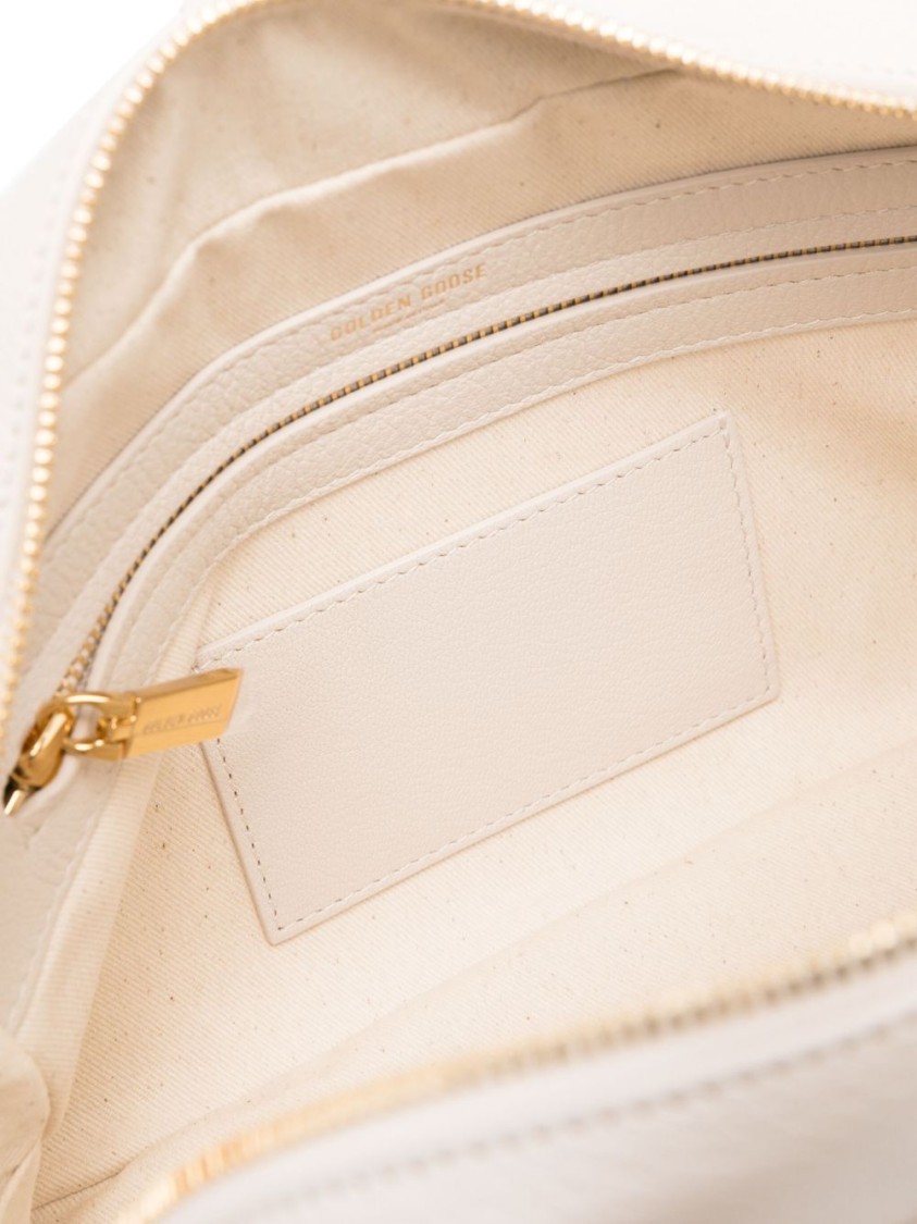 Golden Goose Structured White Goat Leather Bag